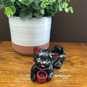 Vintage Rare Black Cat Pen/ Letter Holder-  Japan